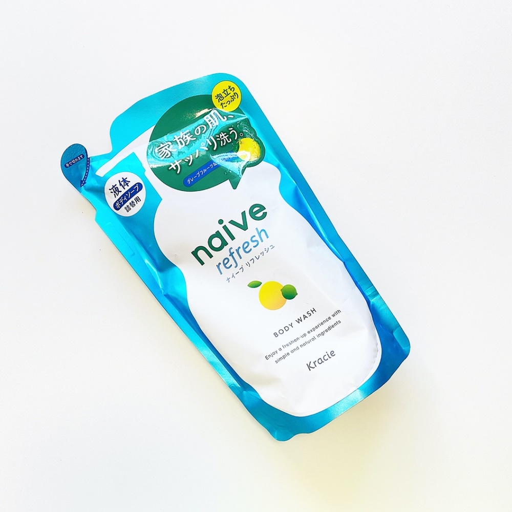 JAPANESE LIMITED EDITION KRACIE NAIVE YUZU MINT GRAPEFRUIT LIME BODY WASH REFILL